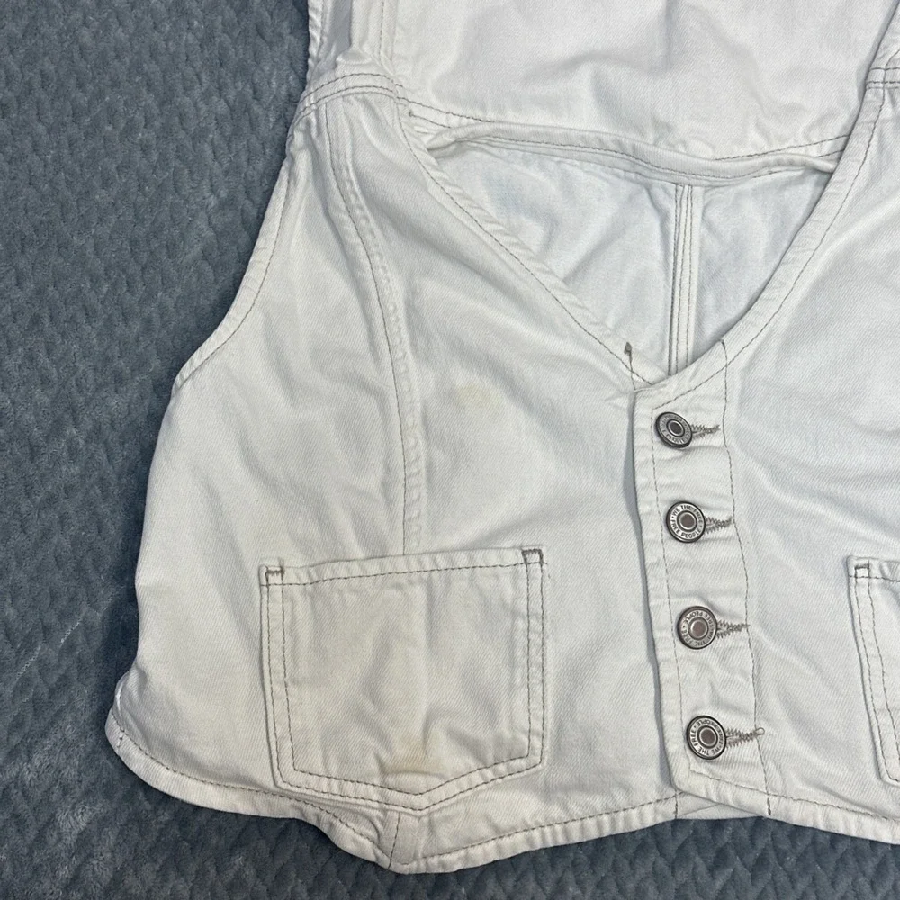 Free People Vest Women's Large Ivory Country Concert Festival Cropped *read* - Picture 6 of 12